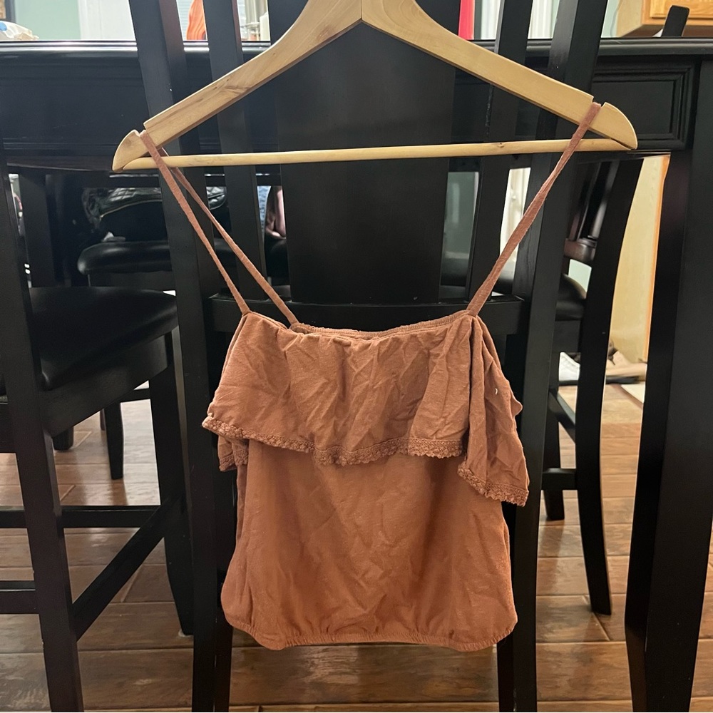 🎉HP🎉 American Eagle | Ruffle Crop Tank Top | M